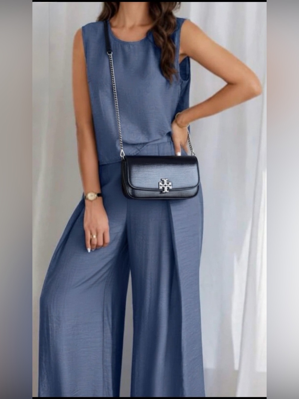 Tory Burch Britten Navy convertible Crossbody